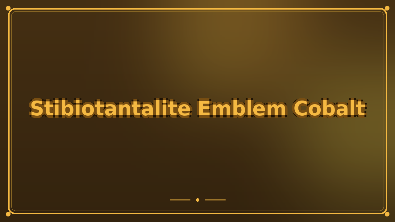 Stibiotantalite Emblem Cobalt