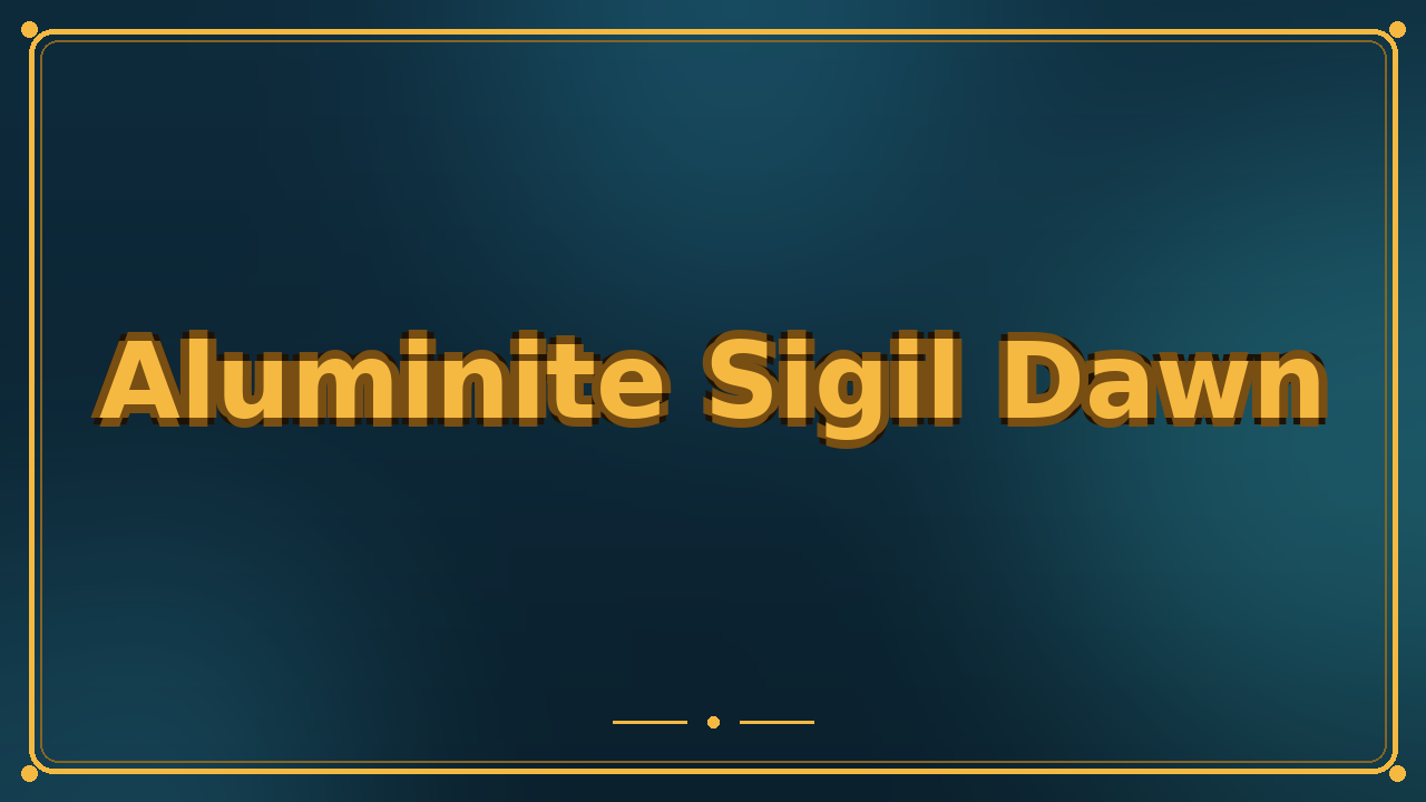 Aluminite Sigil Dawn