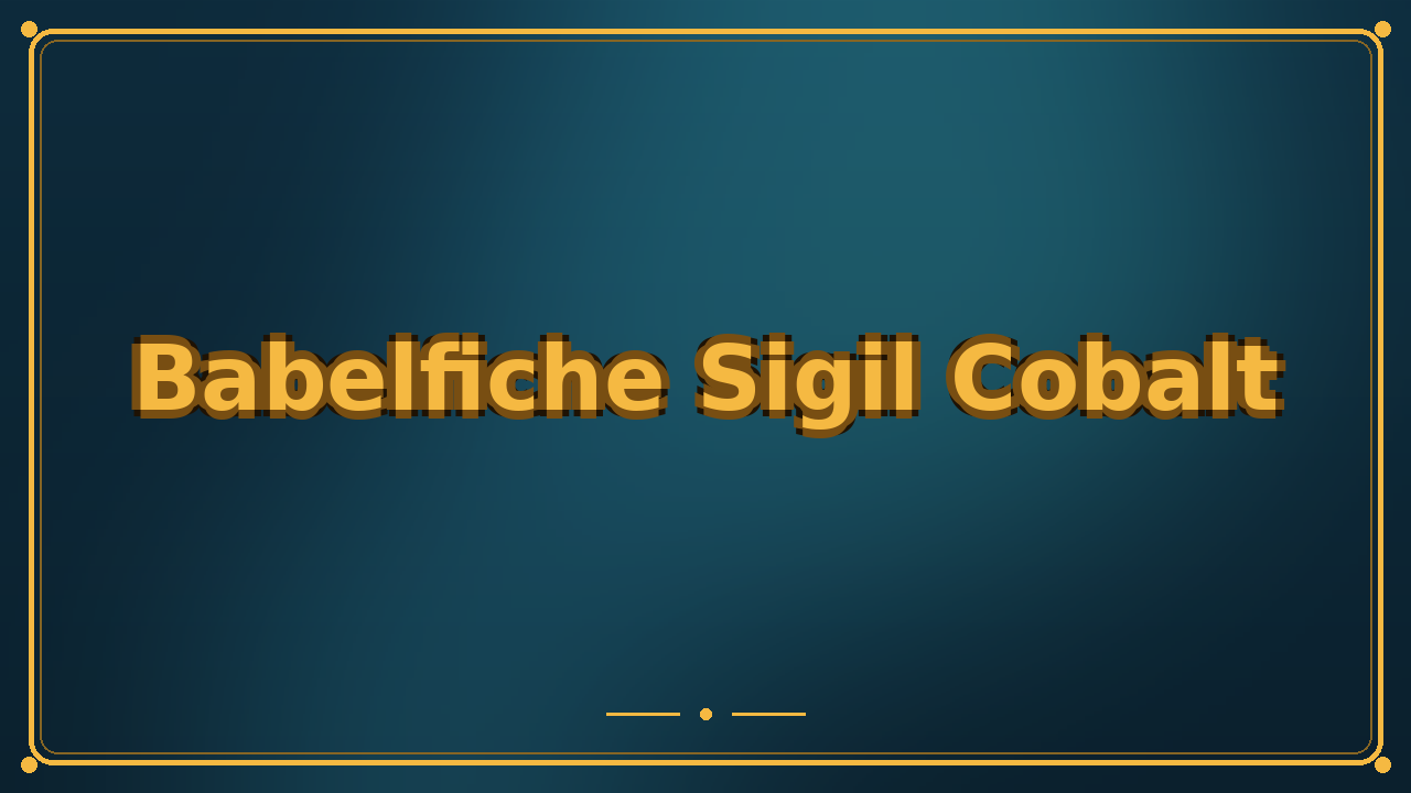 Babelfiche Sigil Cobalt