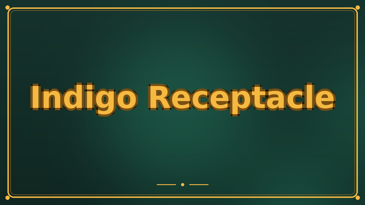 Indigo Receptacle